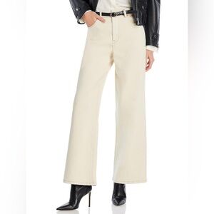 Blank NYC Cream Wide Leg Flare Jeans